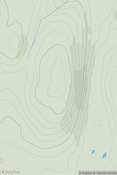 Thumbnail image for Carn na Leitire [Inverness to Strathspey] showing contour plot for surrounding peak